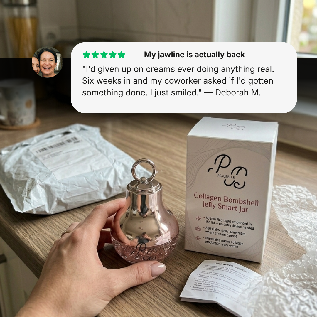 Collagen Bombshell  Jelly Smart Jar and terapy lighning red